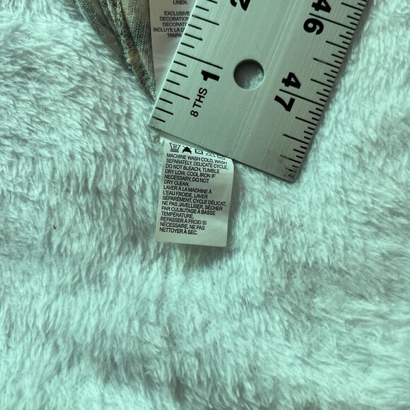 Lucky Brand Womens Boho Tunic Peasant Top XL Blue Floral 3/4 Sleeve Lightweight - Picture 9 of 10